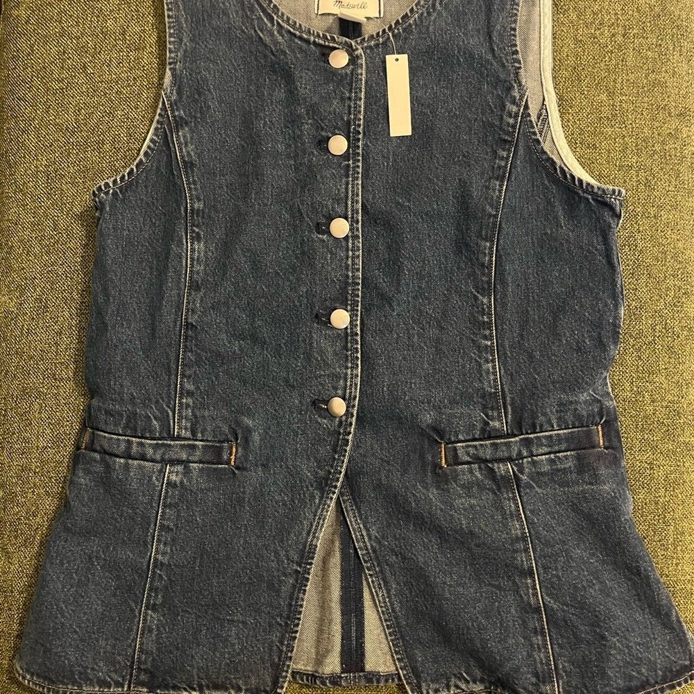Madewell Blue Denim Vest